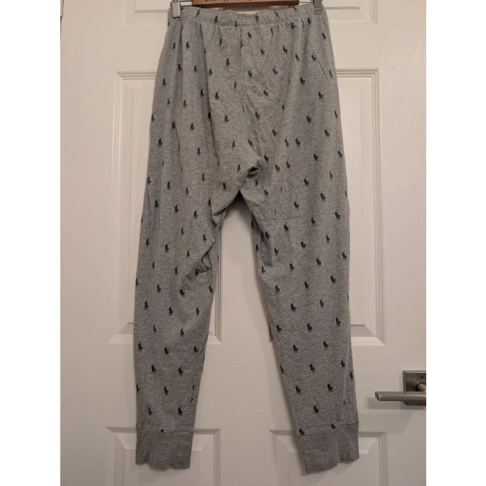 Polo Ralph Lauren Cotton All Over Pony Logo Sleepwear Joggers Pajama Pants M